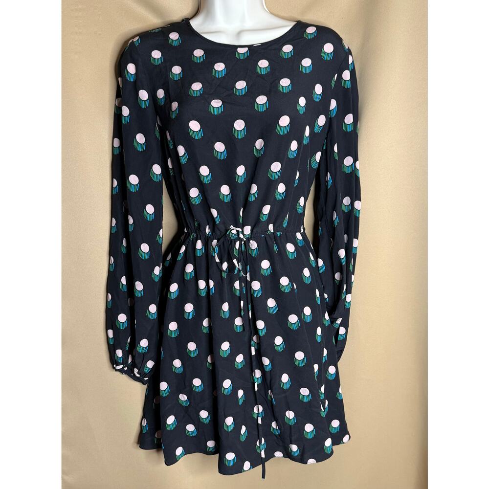 Diane von Furstenberg Black Silk Casimir Dot Dress 6 - Picture 6 of 10